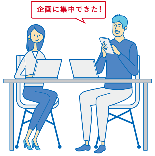 企画に集中できた！
